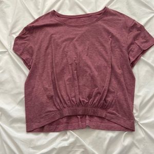 Red Lululemon workout top
